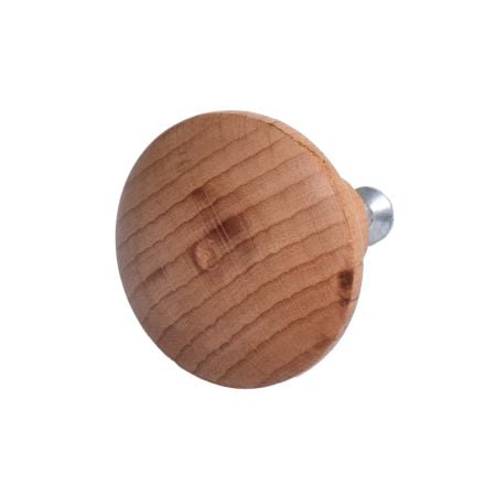 Handmade Plain Natural Wooden Round Cabinet Knobs
